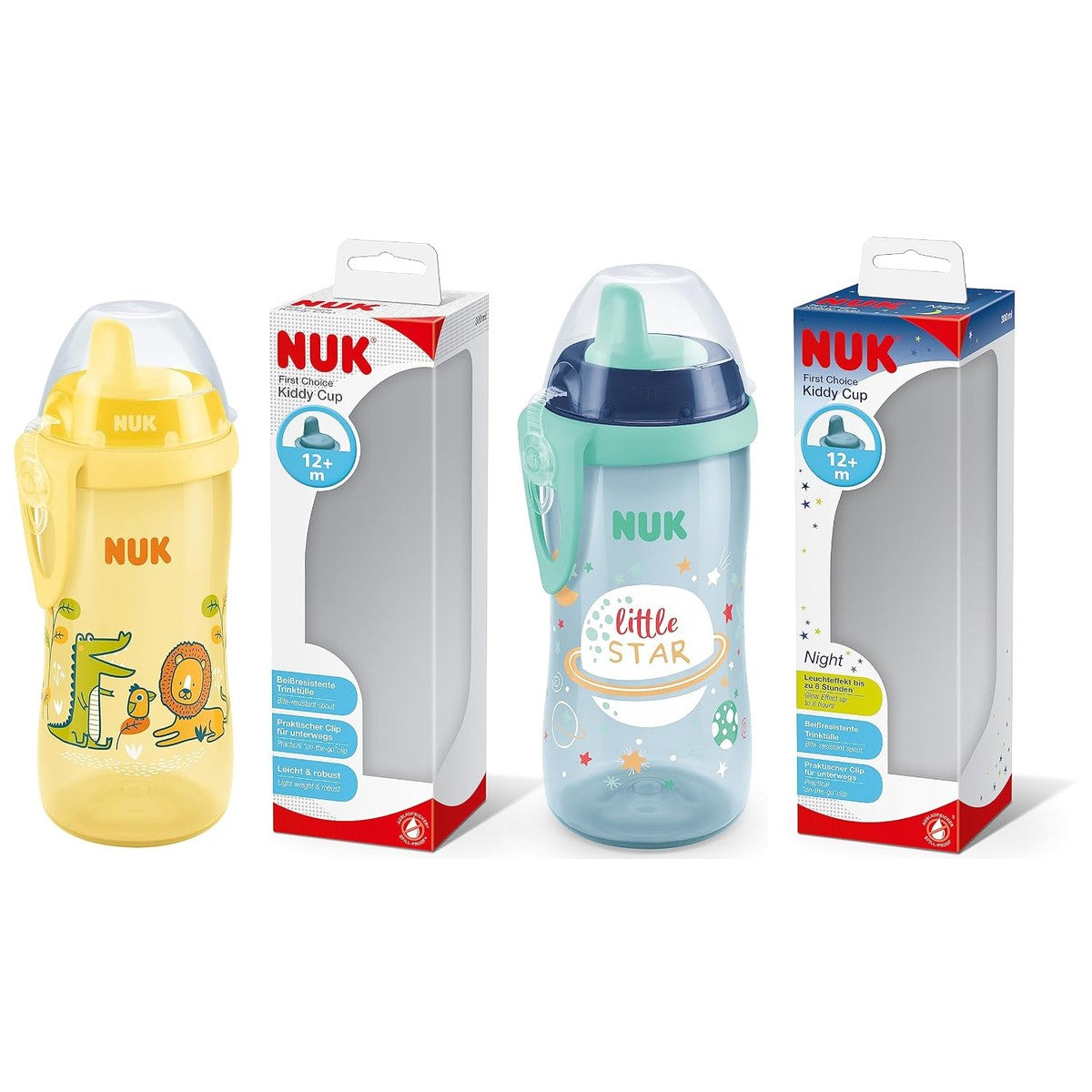 NUK Kiddy Cup Night & First Choice Kiddy Cup 300 ml – NUK