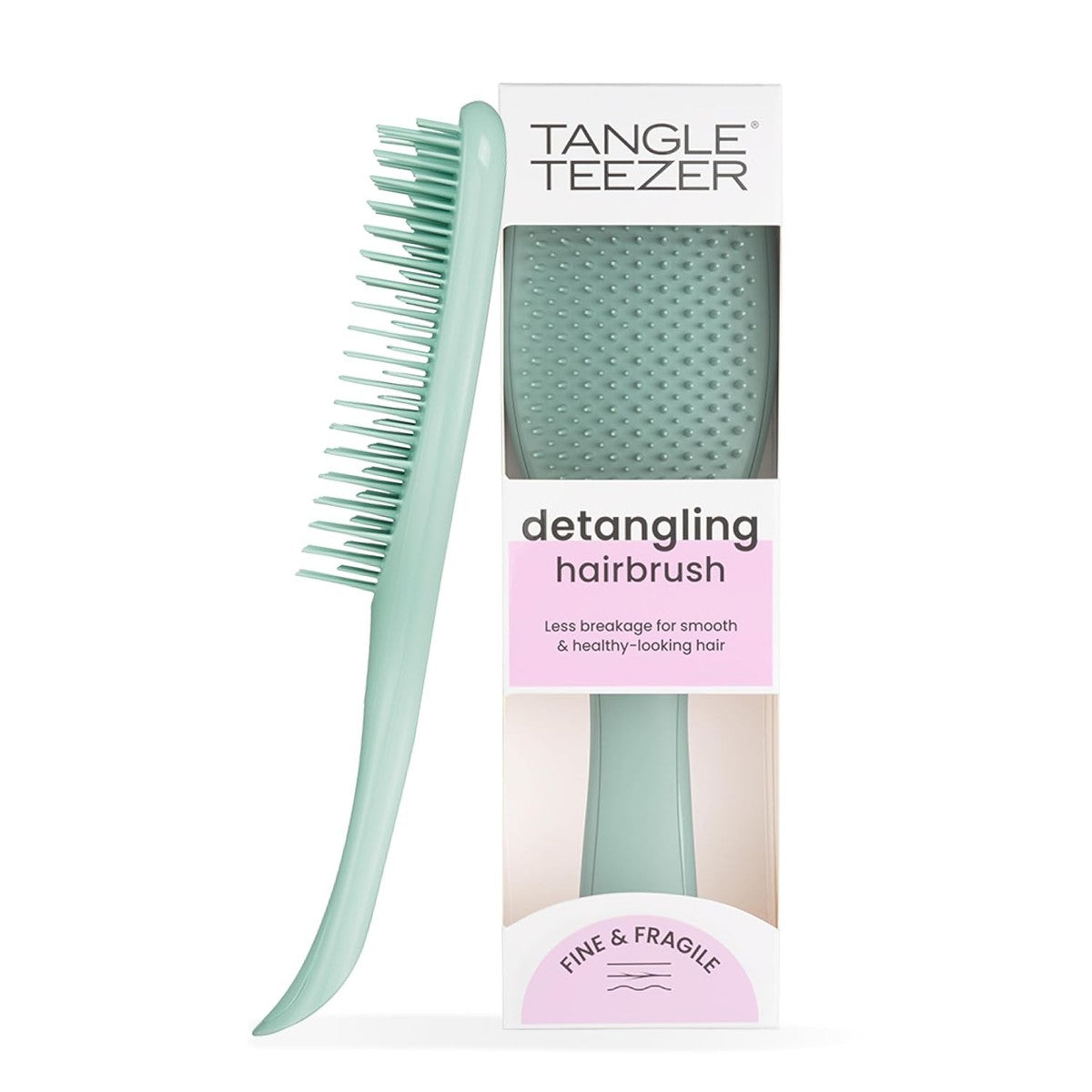 Tangle Teezer Ultimate Detangler Haarborstel voor gekleurd, fijn en dun haar, zachte tweetraps borstelharen verminderen haarbreuk en trekken, zacht voor gevoelig haar, donker petrol – Tangle Teezer