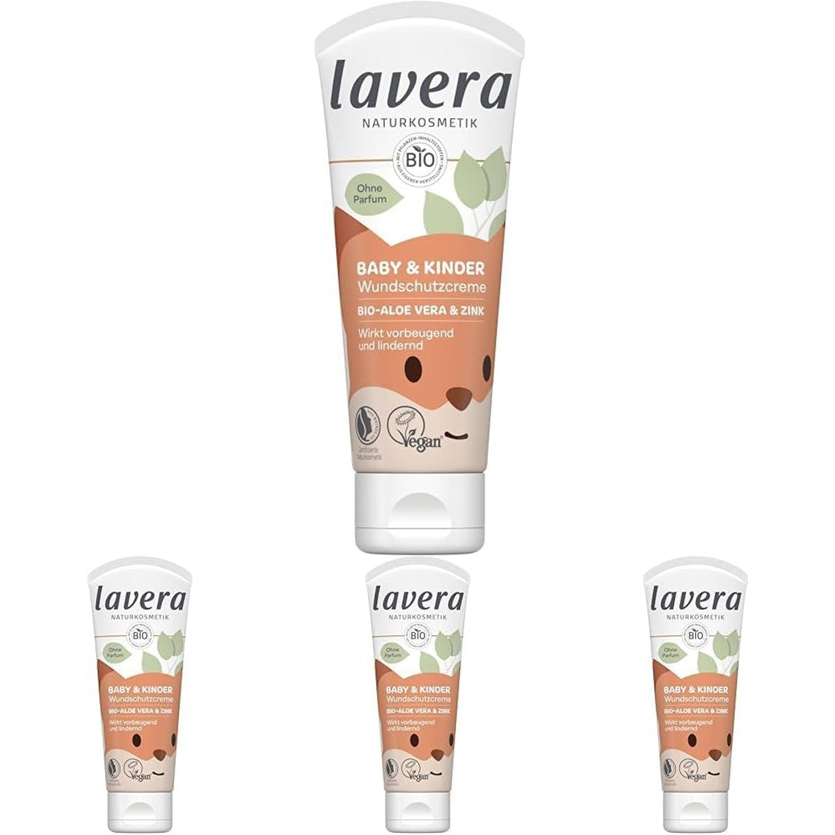 lavera Baby & Kinder Wondbeschermcrème 4 x 75 ml