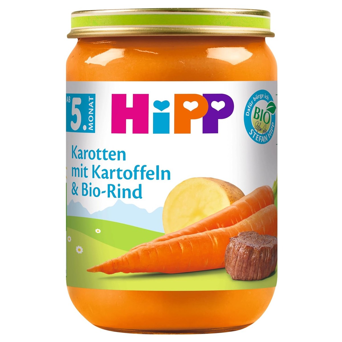 HiPP Wortelen met aardappelen en biologisch rundvlees 6 x 190 g – HiPP