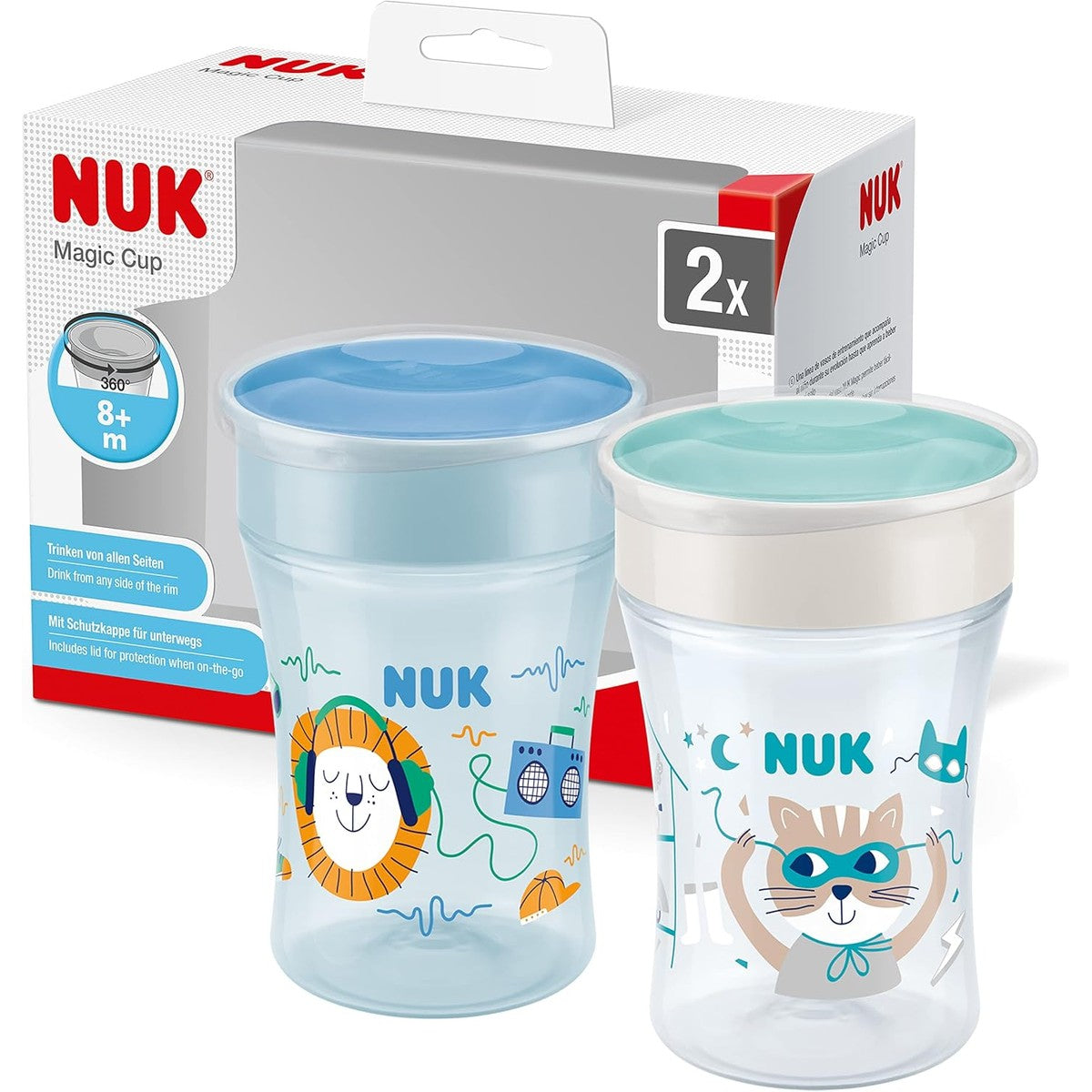 NUK Magic Cup drinkbeker blauw 230 ml 2 stuks – NUK