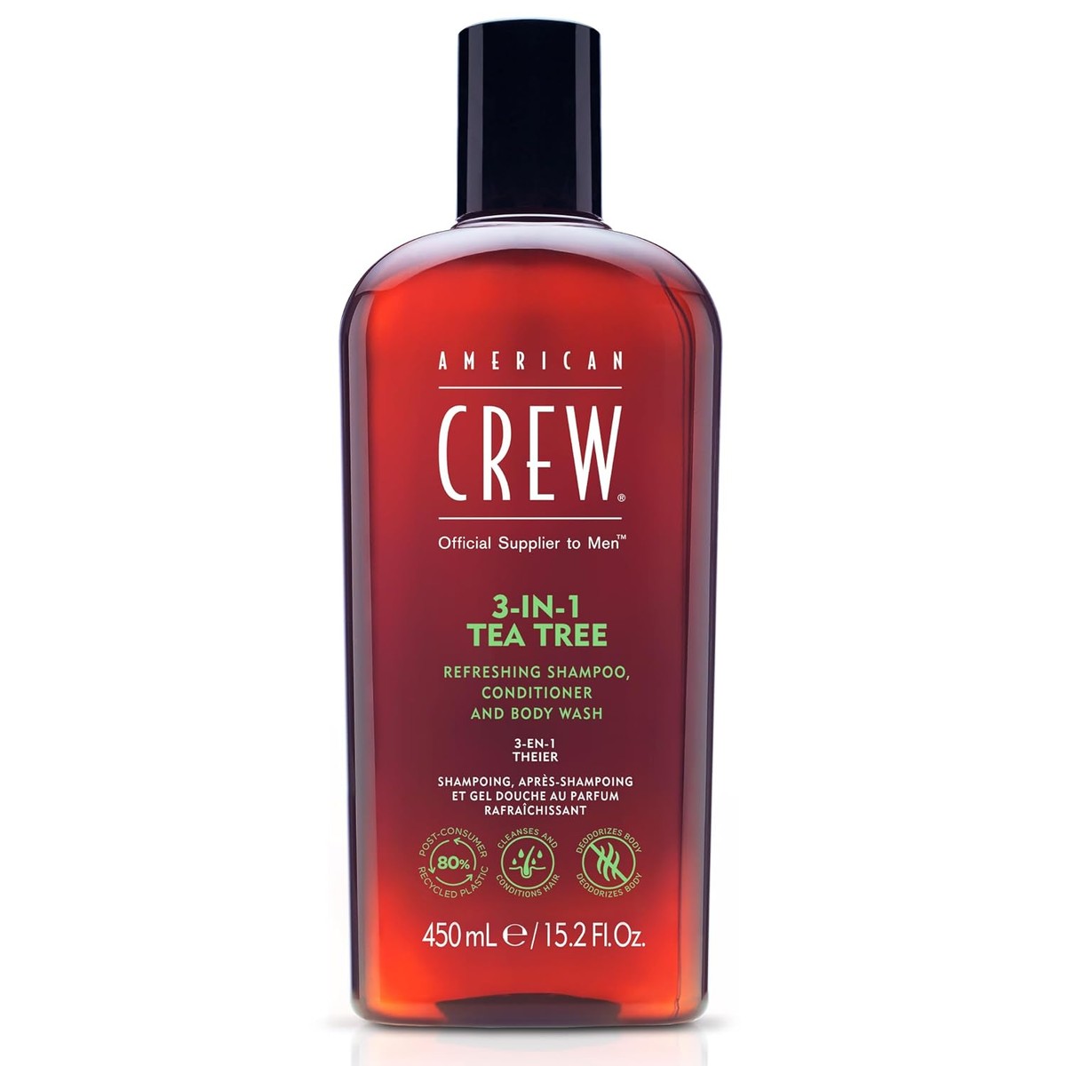 American Crew 3-in-1 Tea Tree Shampoo & Douchegel 450 ml