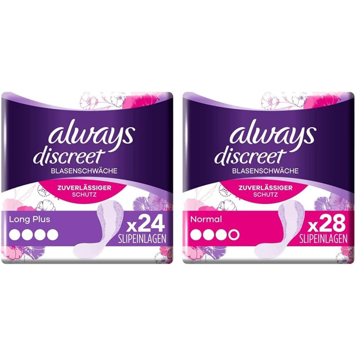 Always Discreet Long Plus & Normal – 24 en 28 maandverbanden – Always