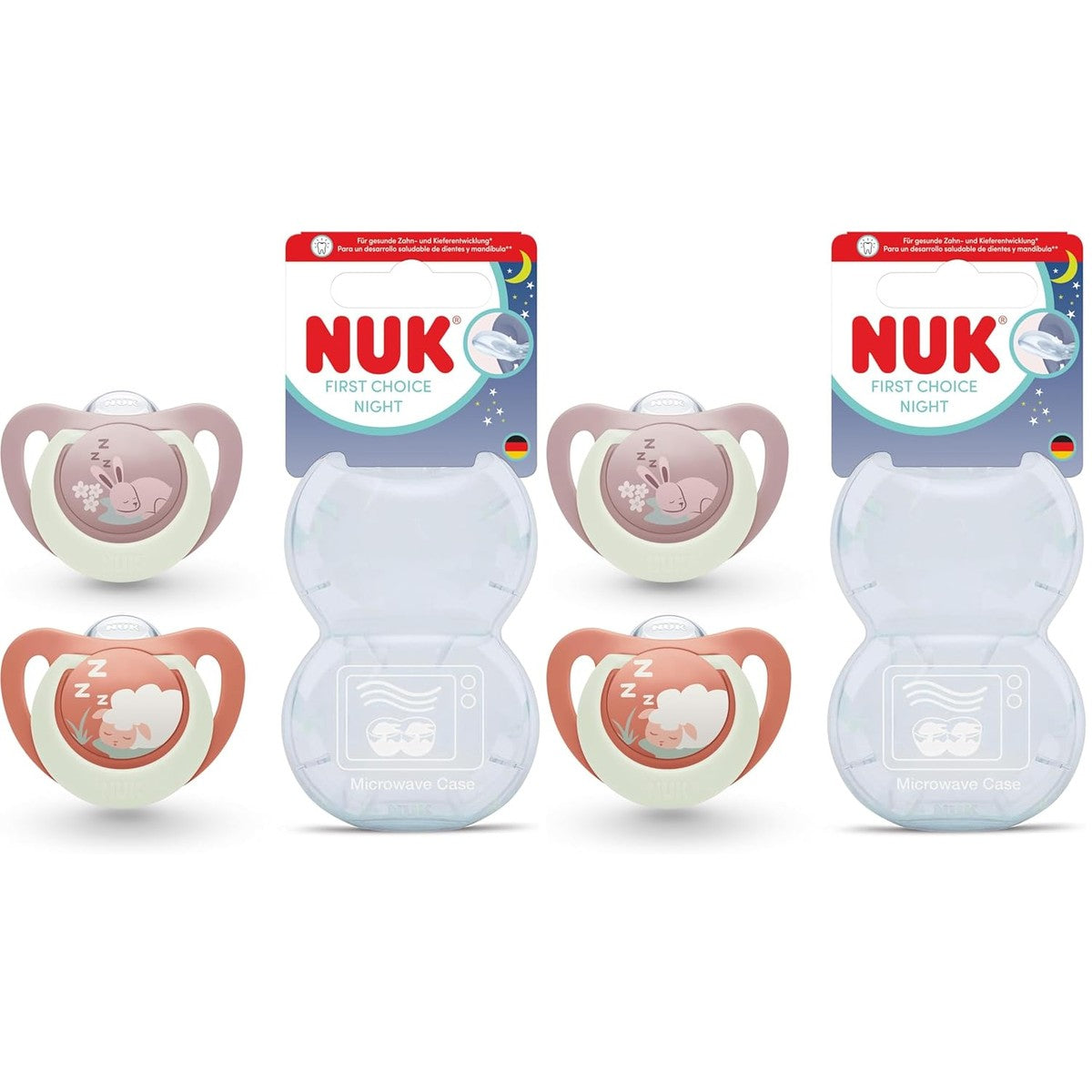 NUK First Choice Night Fopspeen 0-6 maanden 2 stuks – NUK