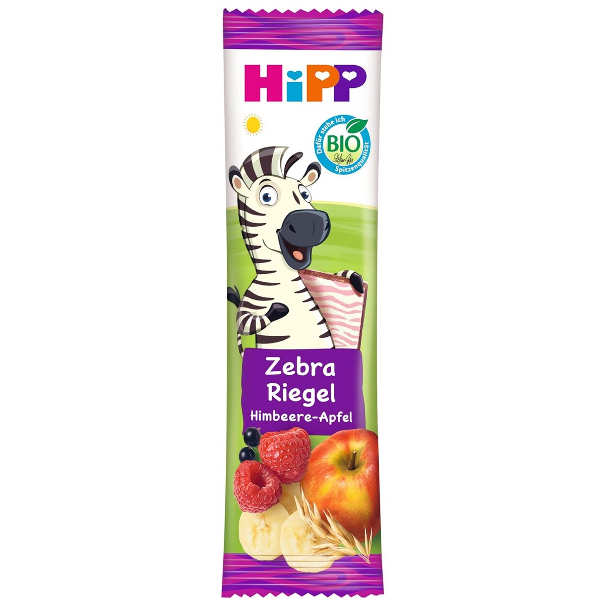HiPP Zebra reep framboos in bananenappel 22 x 23 g – HiPP