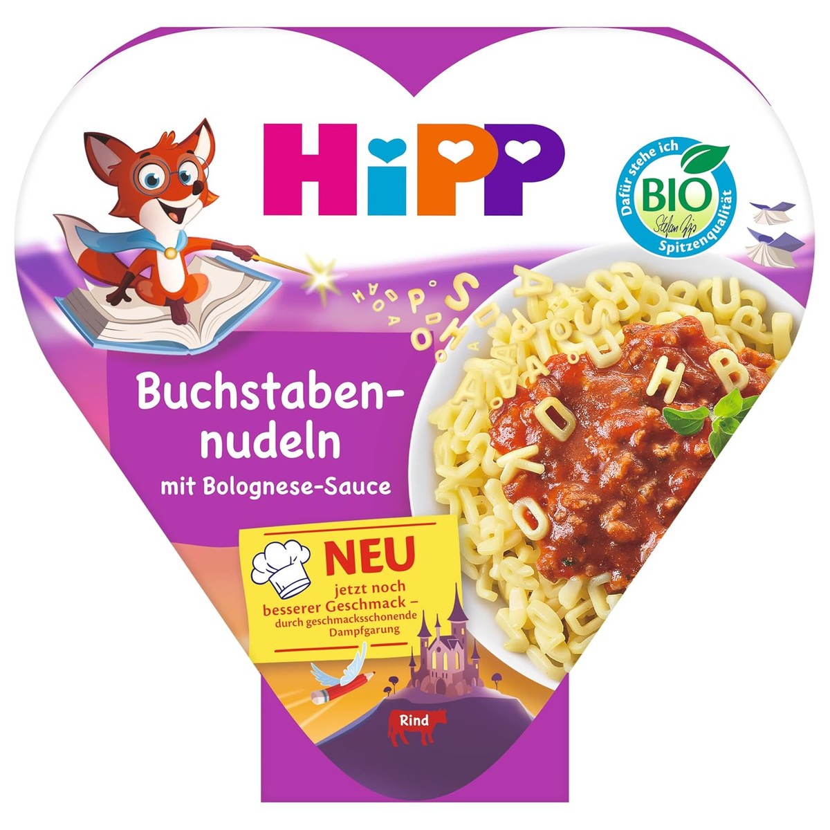 HiPP Biologische letternoedels met bolognesesaus 6 x 250 g – HiPP