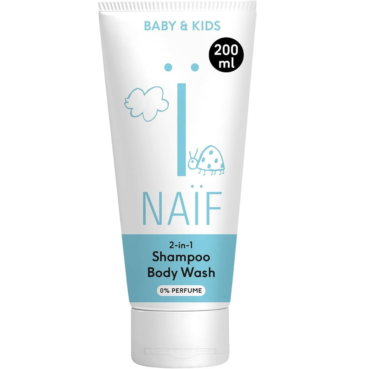 Naïf 2-in-1 shampoo & douchegel 0% parfum 200 ml
