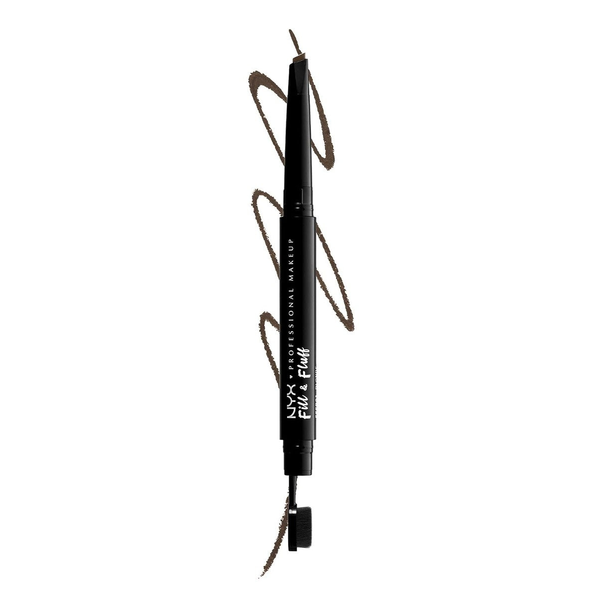 NYX Professional Makeup Wenkbrauwstift met wasformule, nauwkeurige punt en mengborstel, Fill & Fluff Eyebrow Pomade Pencil, Ash Brown (bruin) – NYX PROFESSIONAL MAKEUP