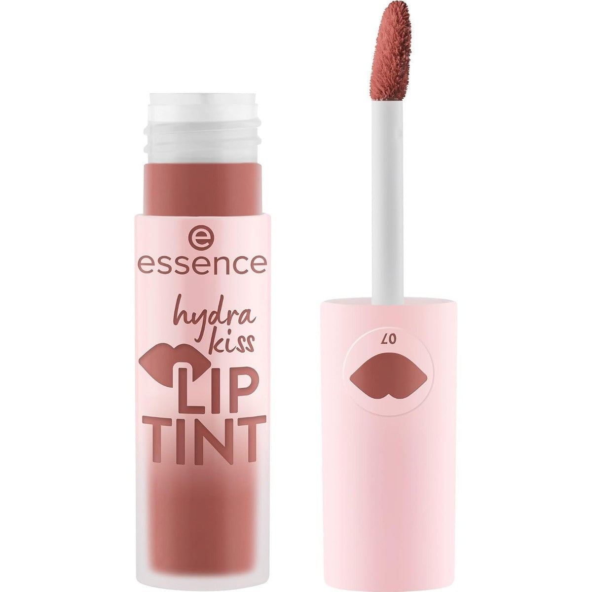essence hydra kiss lip tint lippenstift, nr. 07, rood, langdurig, kleureffect, natuurlijk, glanzend, veganistisch, zonder parabenen, zonder microplastic deeltjes, vrij van nanodeeltjes, per stuk | Stralende afwerking, langdurig – Essence Cosmetics