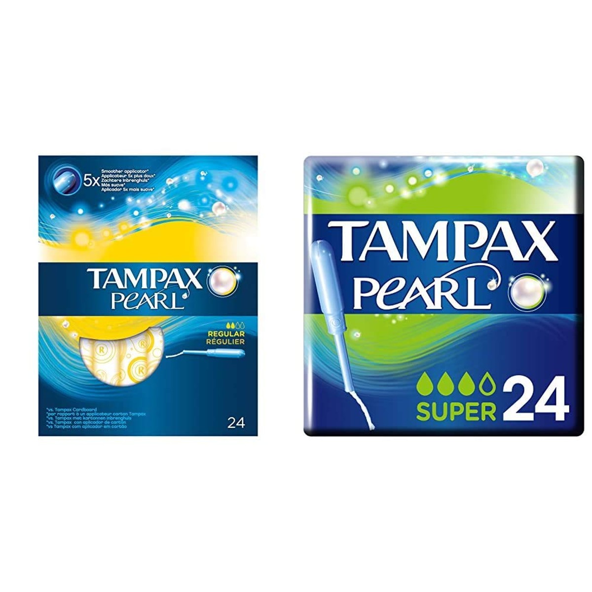 Tampax Pearl Regular & Super tampons met applicator, 2 x 24 stuks – Tampax