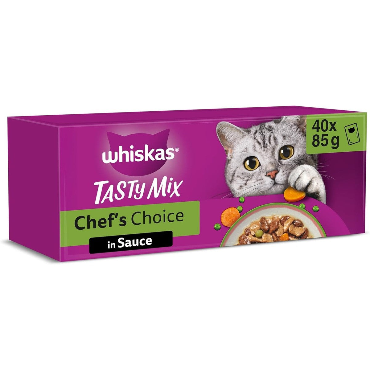Whiskas Tasty Mix natvoer kattenvoer Chef's Choice 40 x 85 g