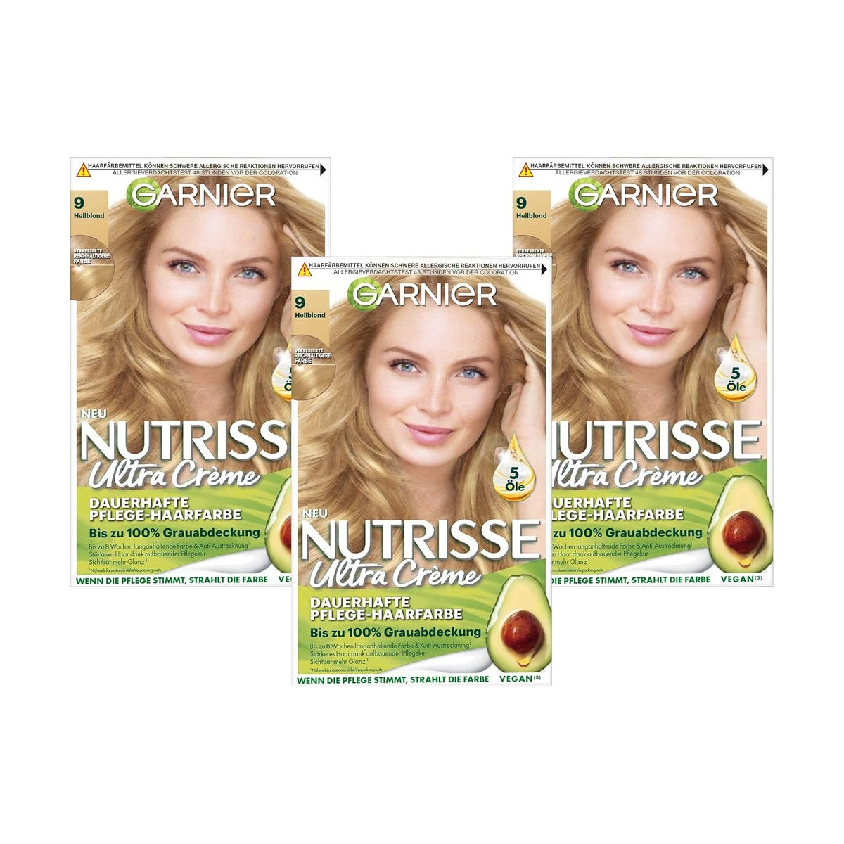 Garnier Nutrisse 90 Lichtblond duurzame haarkleur (x3) – Garnier