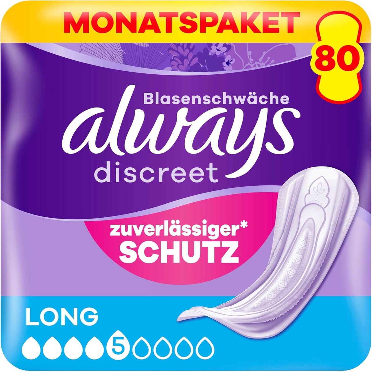 Always Discreet Long incontinentie-inlegzolen 80 stuks – Always Discreet