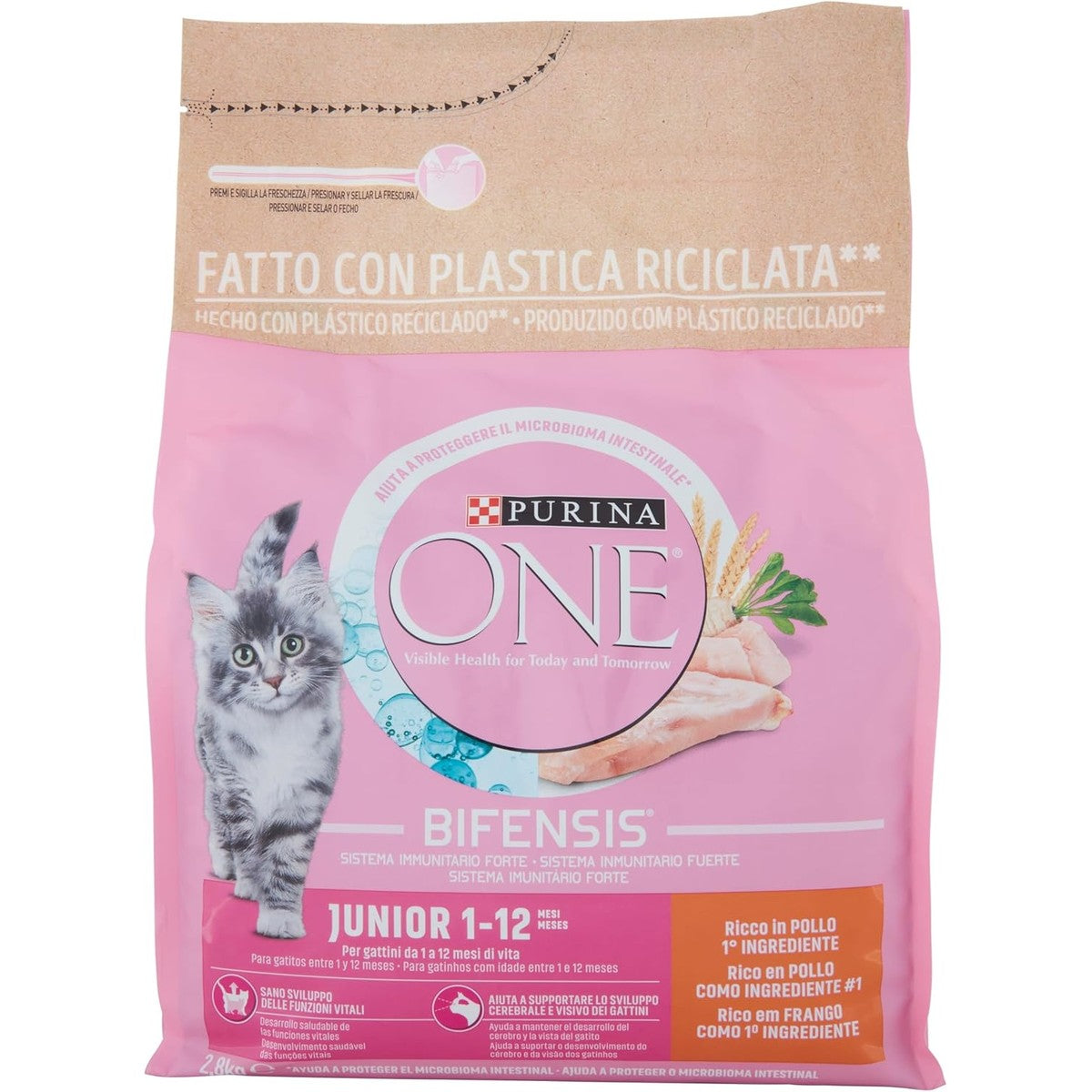 Purina One Bifensis Junior droogvoer kat kip 2,8 kg