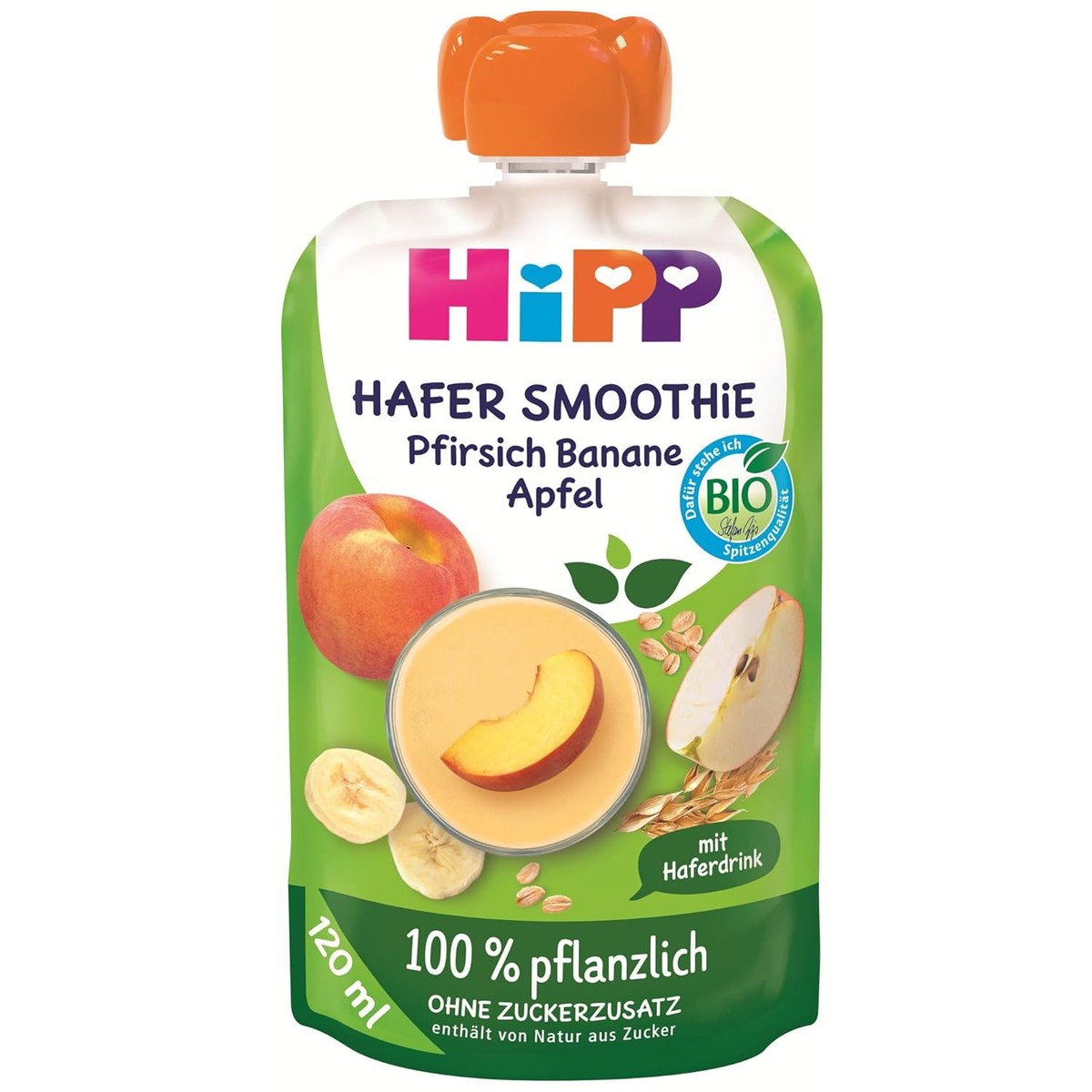 HiPP Biologische smoothie perzik banaan appel haver 6 x 120 ml – HiPP