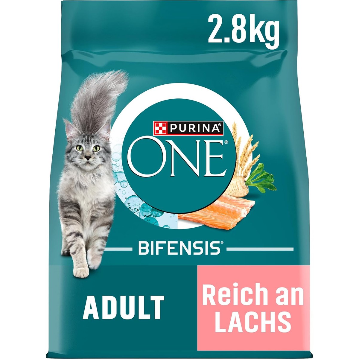 Purina One Bifensis Adult droogvoer kat zalm 4 x 2,8 kg