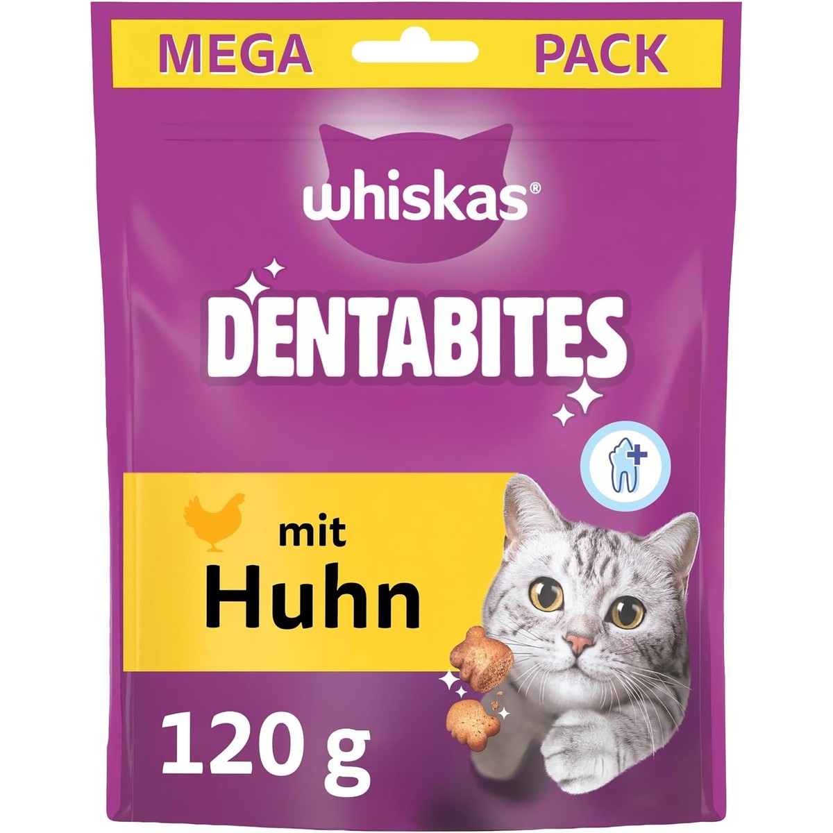 Whiskas Dentabites kattensnack kip 4 x 120 g