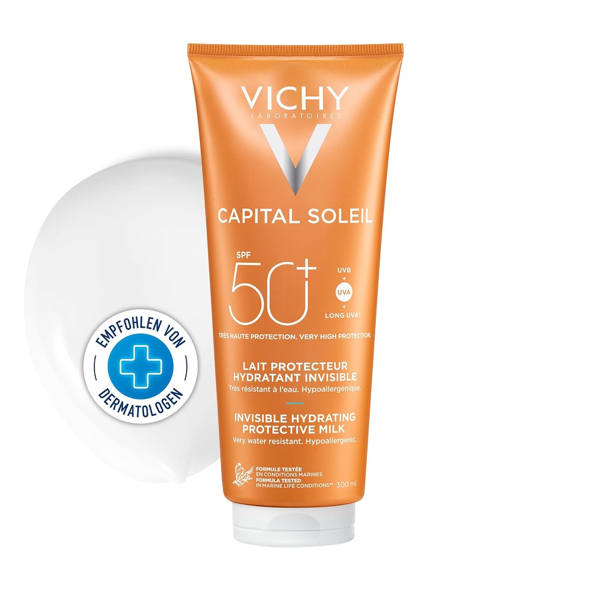 Vichy Capital Soleil Zonnebrandmelk SPF 50+, Volwassenen en Kinderen 300 ml
