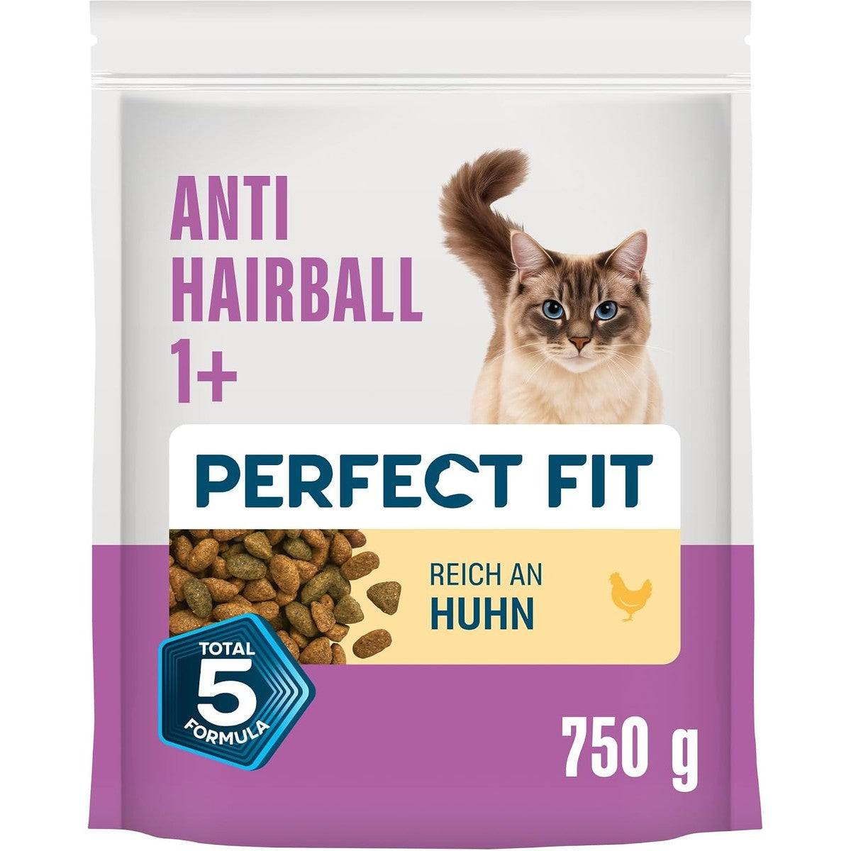 Perfect Fit Hairball Adult 1+ droogvoer kat kip 6 x 750 g