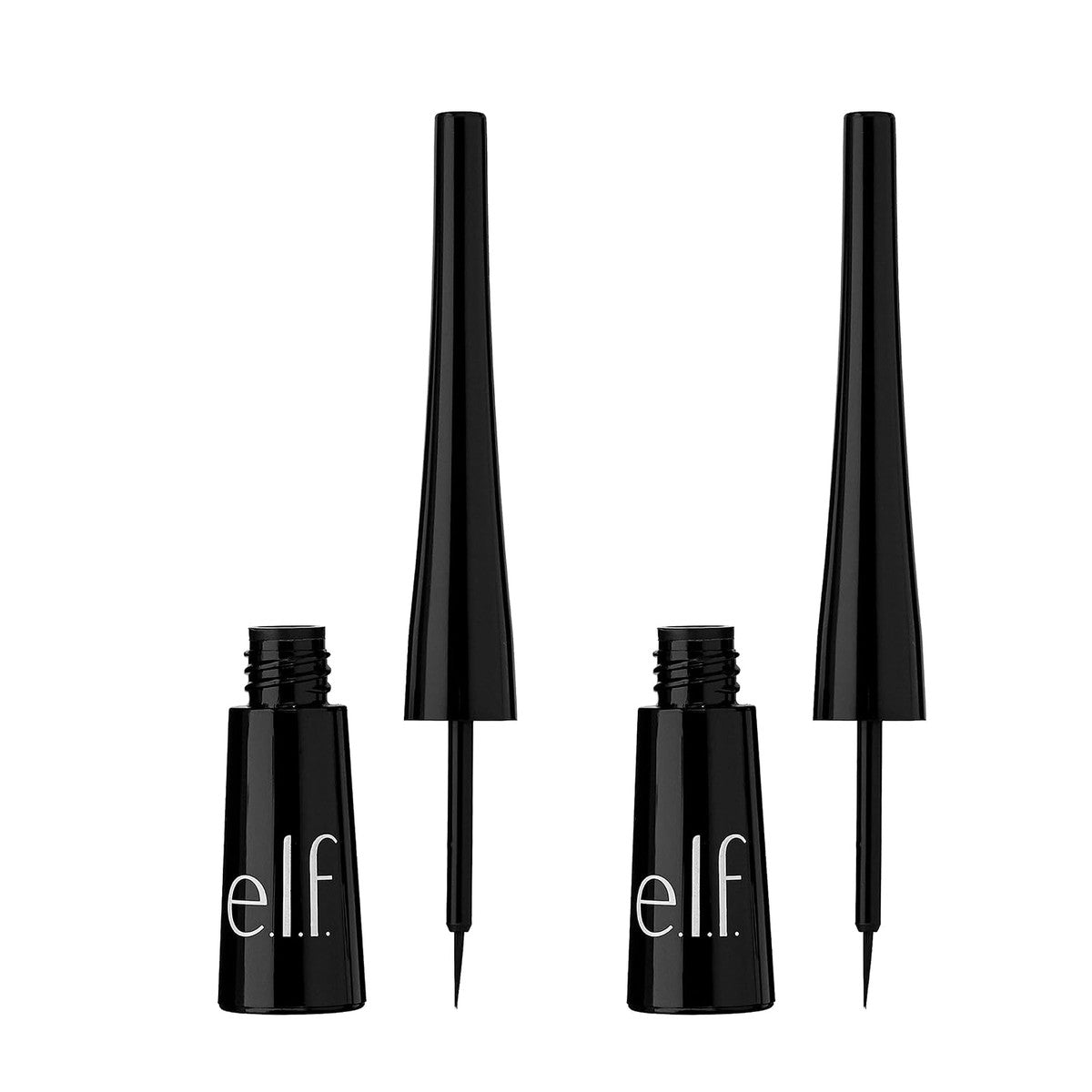 e.l.f. Expert Liquid Liner, 2 Stück, hochpigmentiert, extrafeiner flüssiger Eyeliner für Precise Definition, Long-Lasting, Vegan & Cruelty-Free, Jet Black – e.l.f.