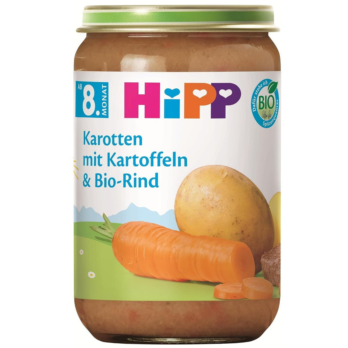 HiPP Biologische wortelen met aardappelen en rundvlees 6 x 220 g – HiPP