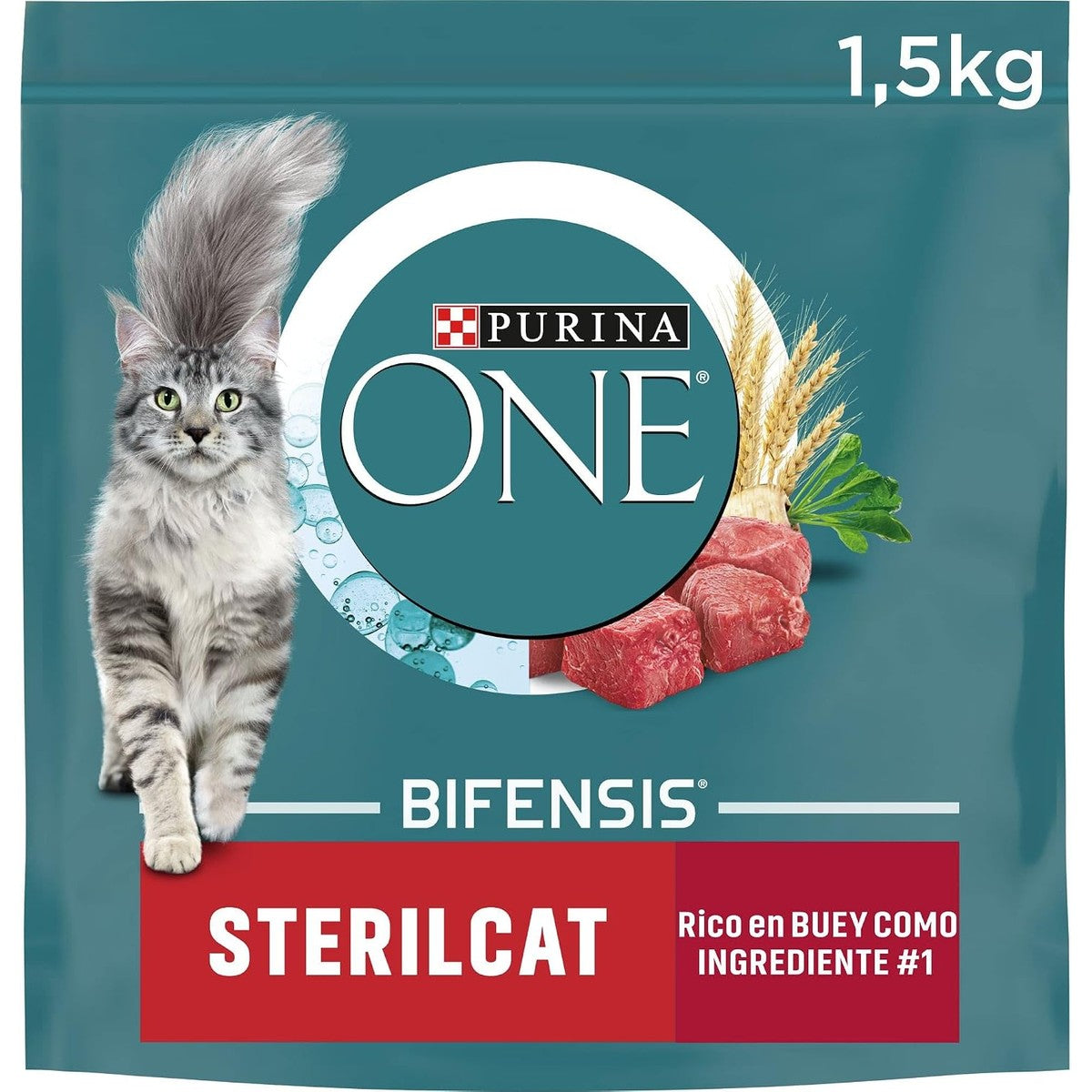 Purina One Bifensis droogvoer kat os & tarwe 6 x 1,5 kg