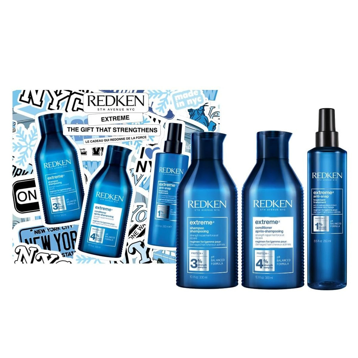 Redken Extreme Kerstset Cadeauset Shampoo, Conditioner en Anti-Snap