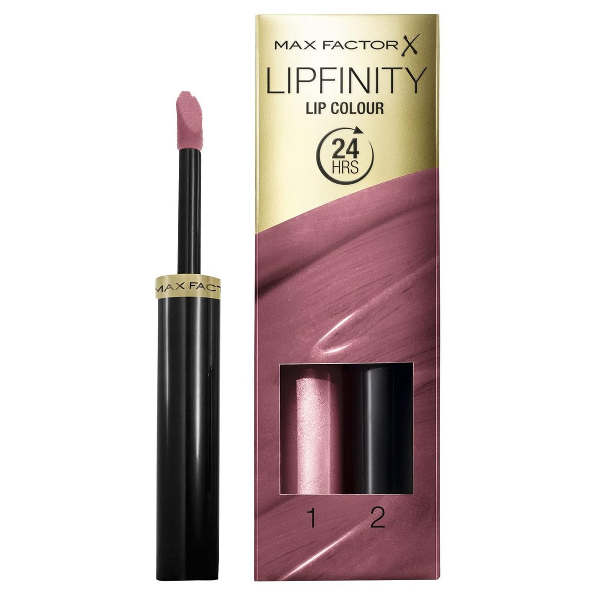 Max Factor Lipfinity 2-Step Long Laden Lippenstift – 020 Angelic, 2,3 ml + 1,9 g – Max Factor