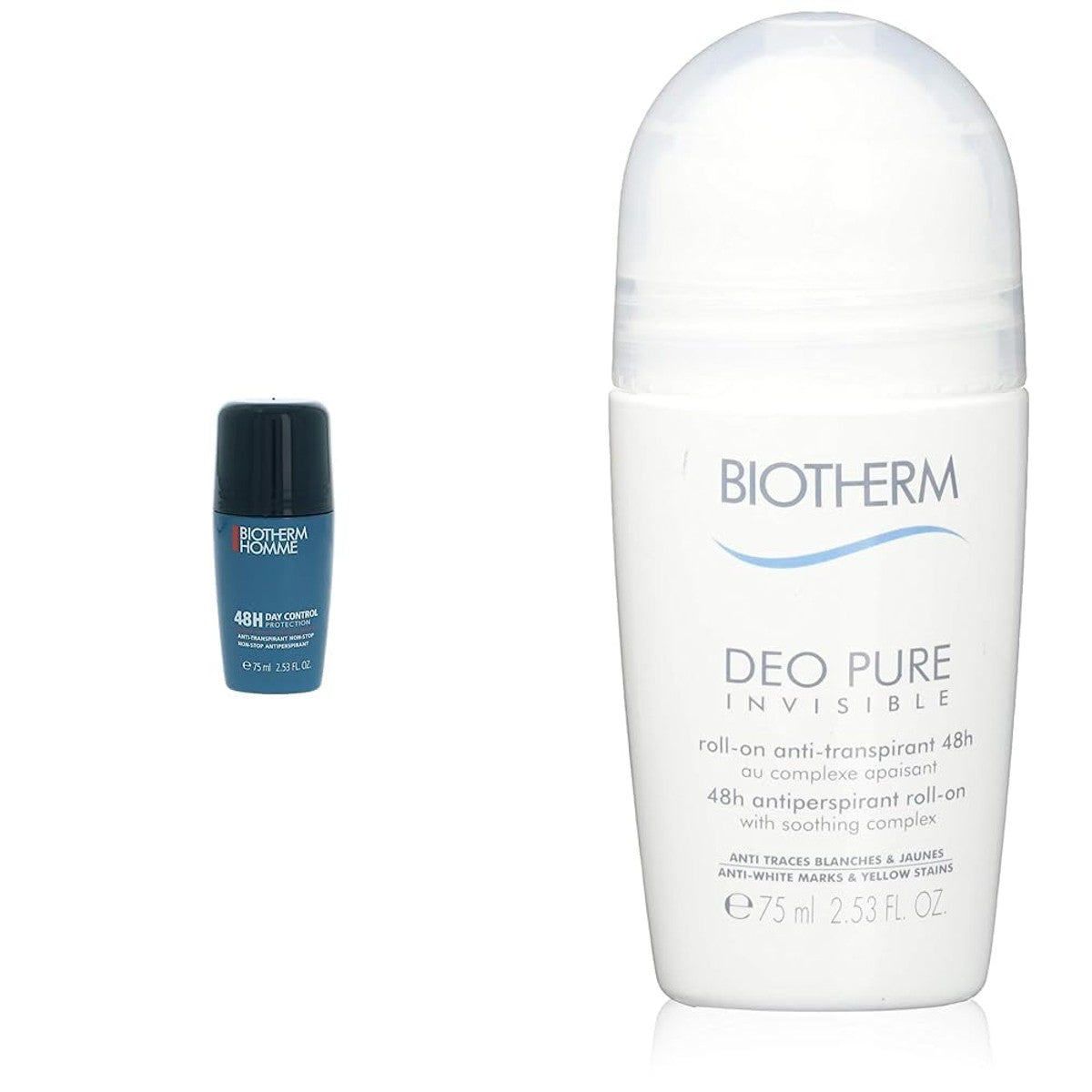 Biotherm Deodorant Pure Onzichtbare Roll-On & Homme Day Control 48H Deodorant Roll-On 75 ml