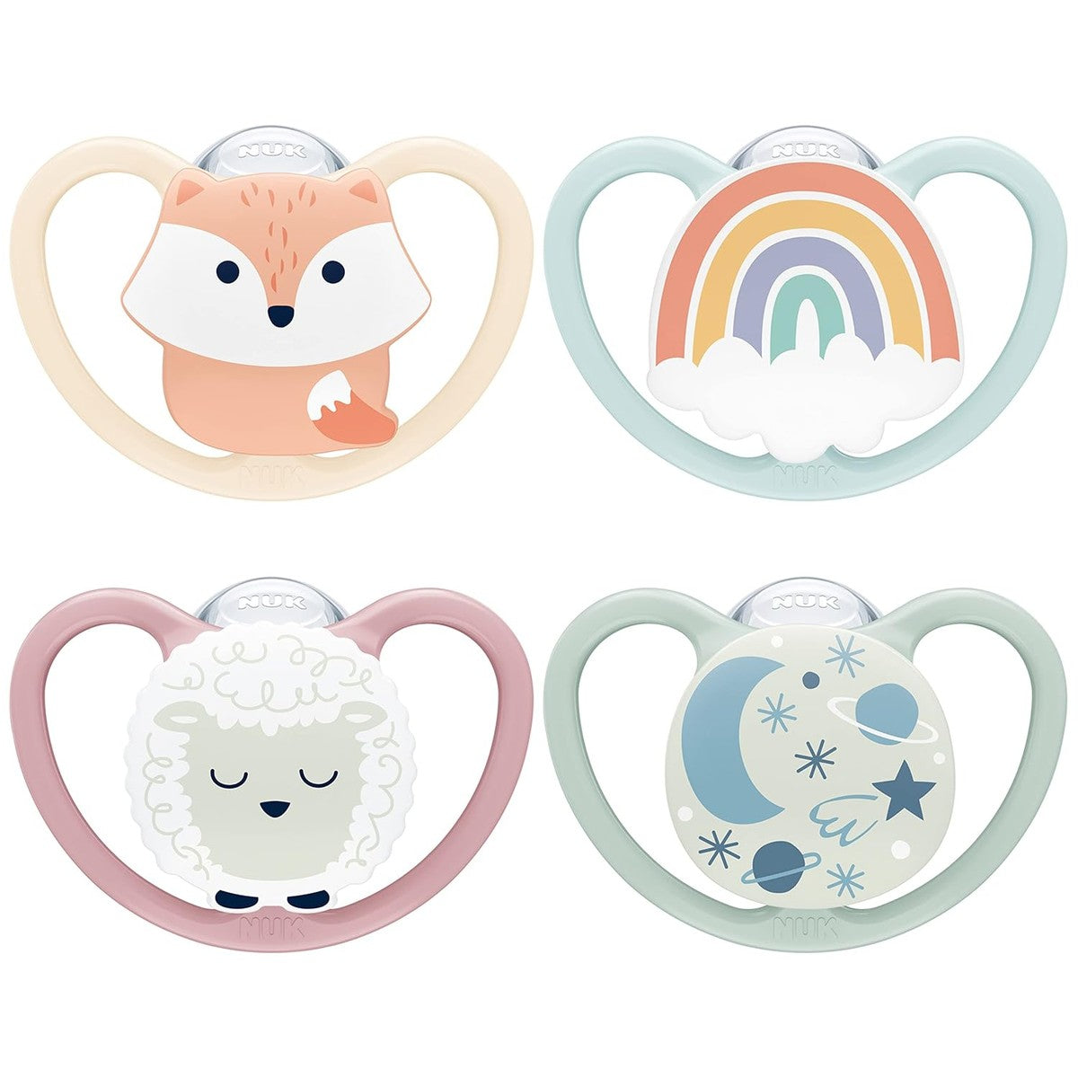 NUK Space Day & Night Babyfopspeen 0-6 maanden 4 stuks – NUK