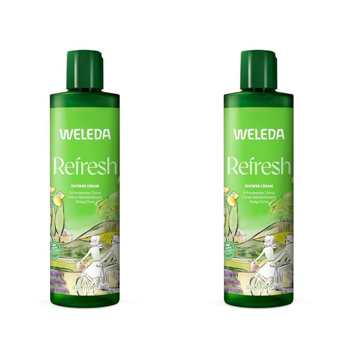 Weleda Bio Refresh XL Douchegel Citroen-Sinaasappel 2 x 400 ml