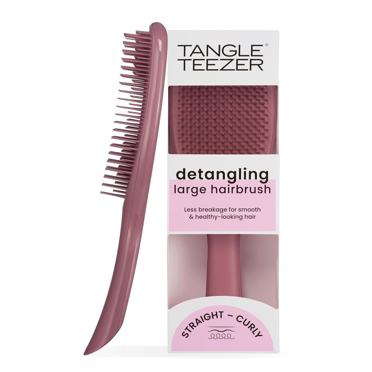 Tangle Teezer Grote Ultimate Detangler haarborstel, voor nat en droog haar, ontwarrende borstel voor dik, krullend en lang haar, tweetraps borstelharen verminderen haarbreuk en klitten, roze fluweel – Tangle Teezer
