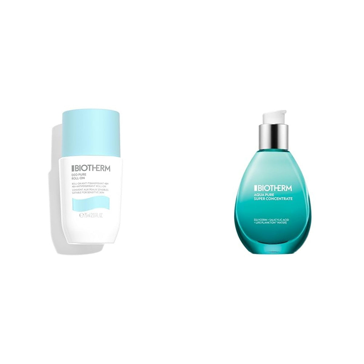 Biotherm Deo Pure Roll-On 75 ml & Aqua Pure Super Concentrate Dagcrème 50 ml