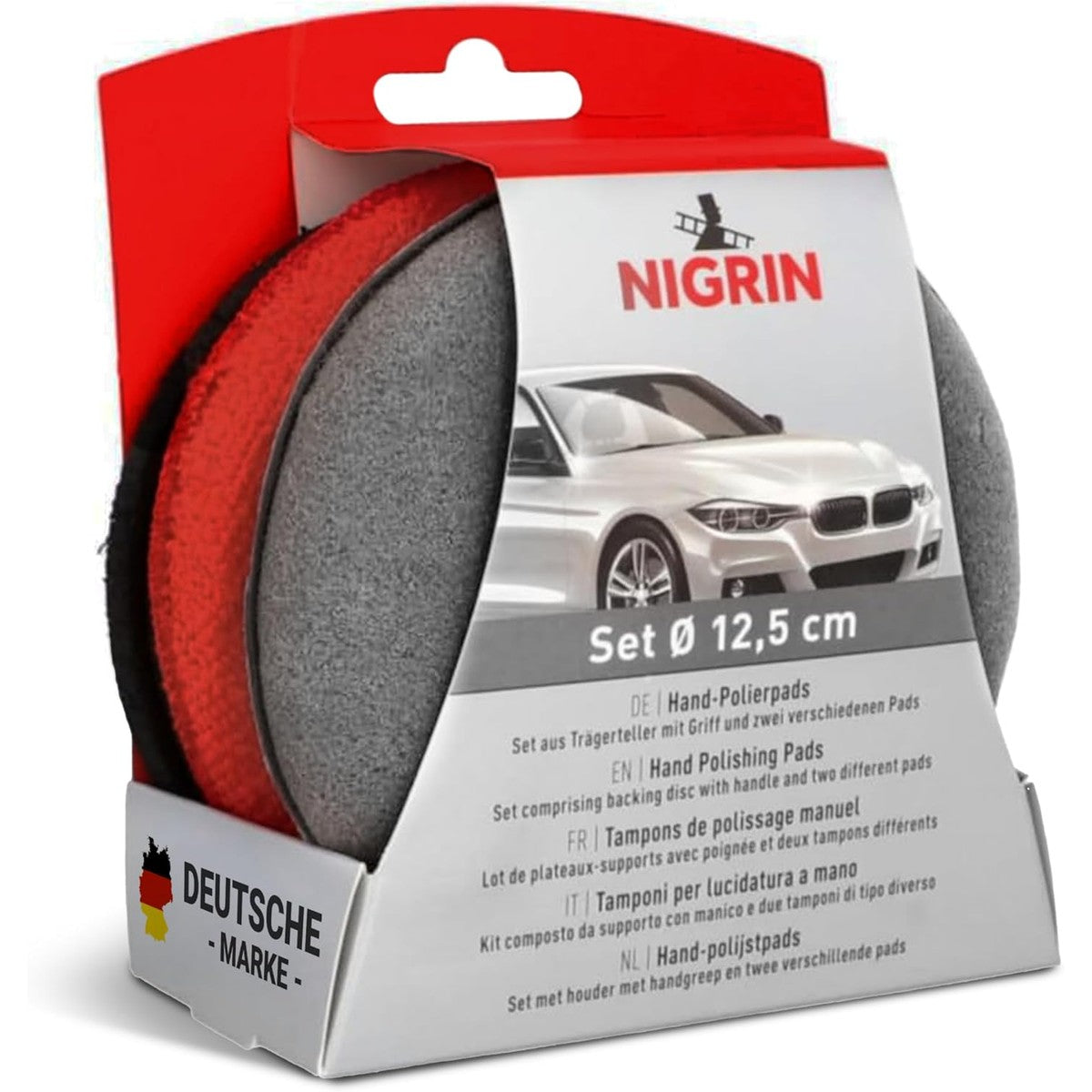 NIGRIN Handpolijstpads 3-delige set 12,5 cm – NIGRIN