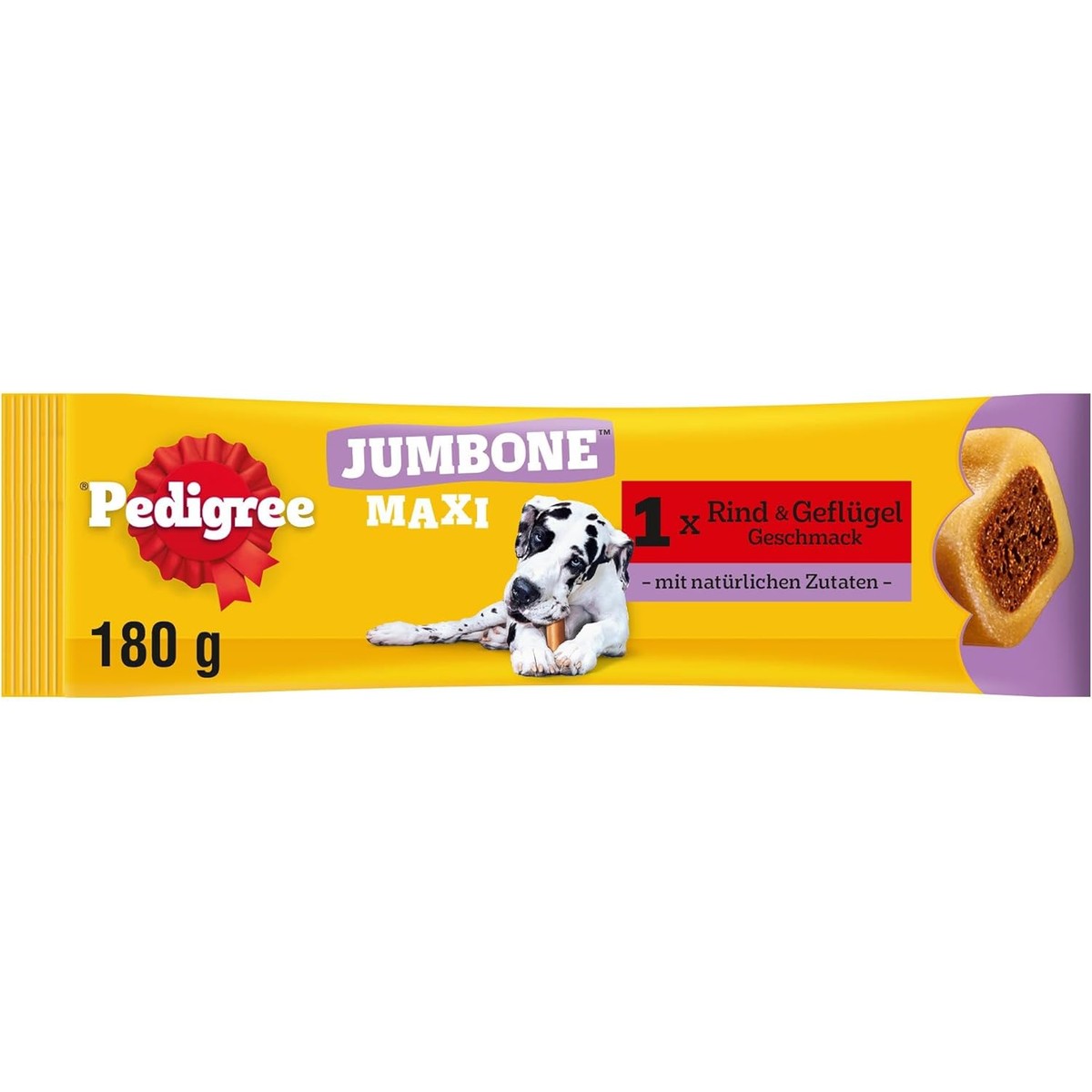 Pedigree Jumbone reuzenbotten, groot, rundvlees en gevogelte, smaak, 12 x 1 stuk – Pedigree