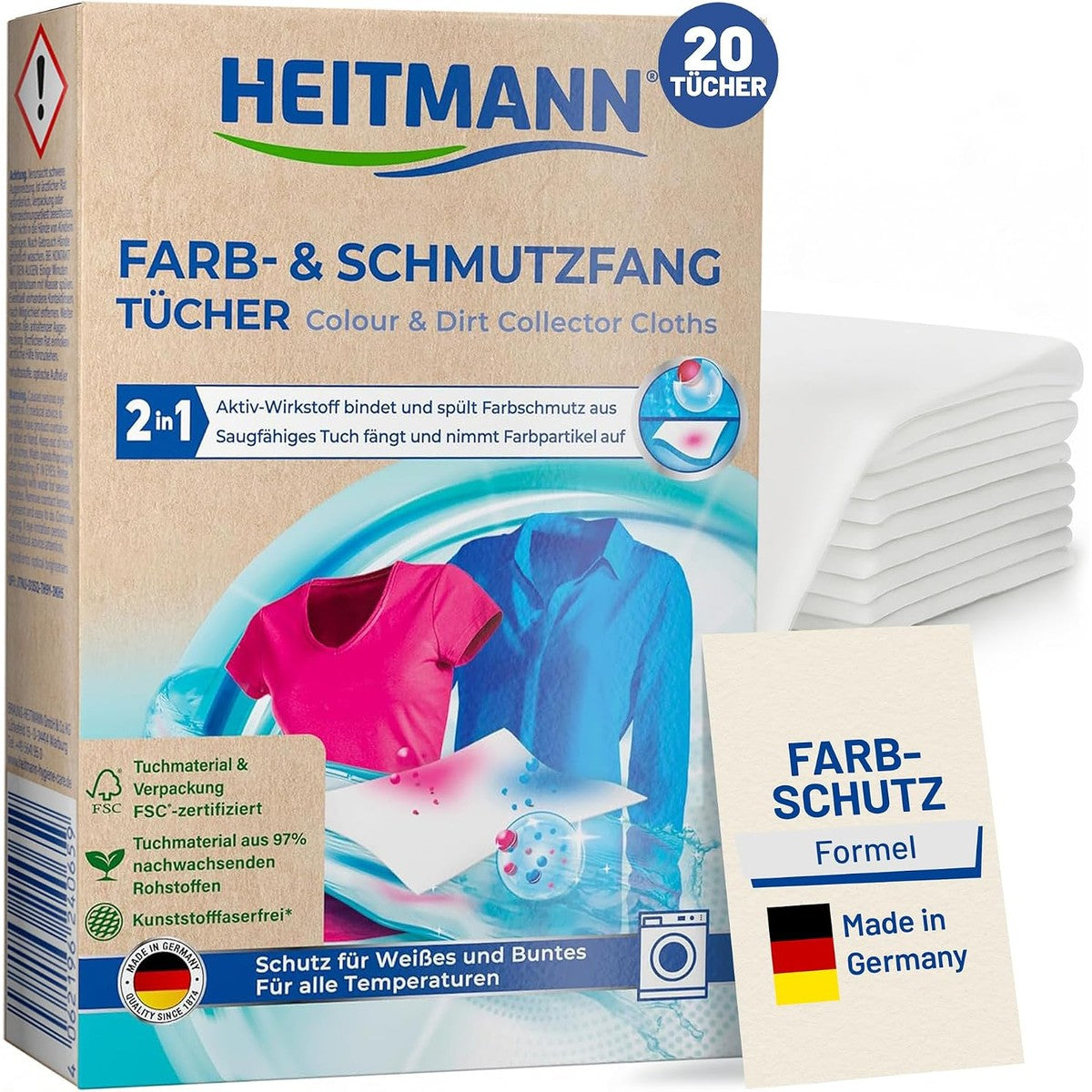 HEITMANN Kleur- en vuilvangdoeken 20 stuks – HEITMANN