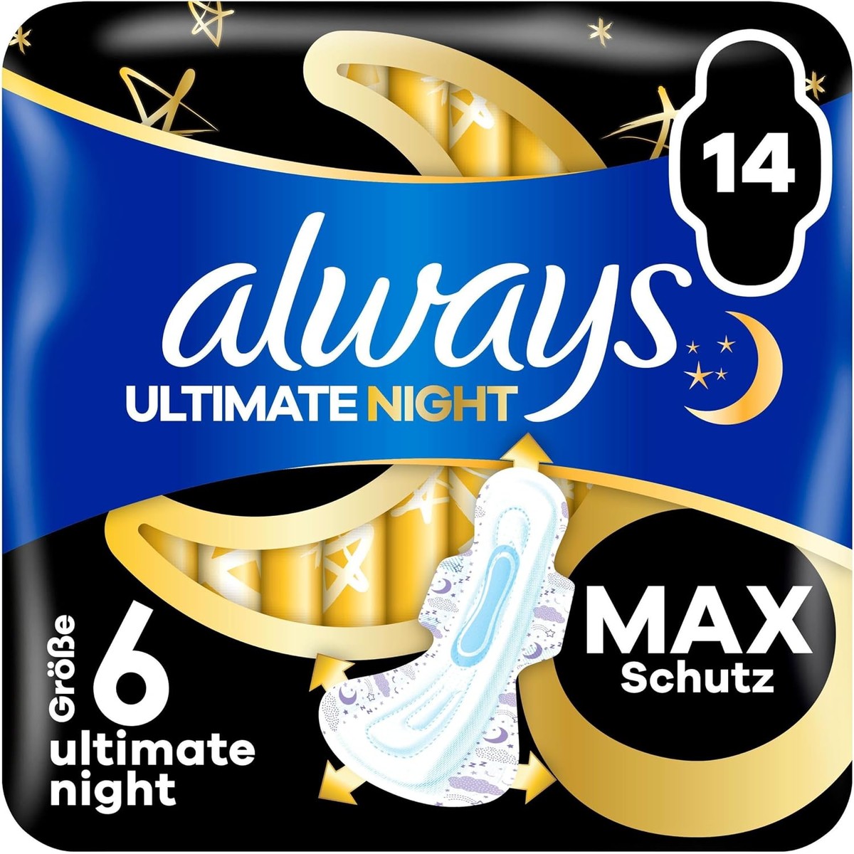 Always Ultimate Night Maat 6 met vleugels 14 stuks – Always