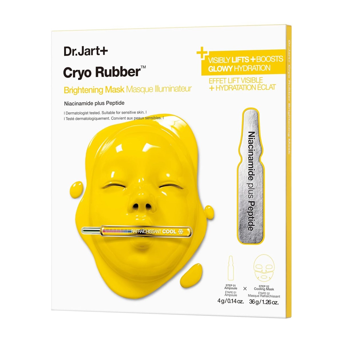 Dr.Jart+ Cryo Rubber gezichtsmaskers, hydraterend, oplichtend, kalmerend en verstevigend, voor alle huidtypes, volgens huidbehoeften, Koreaanse huidverzorging