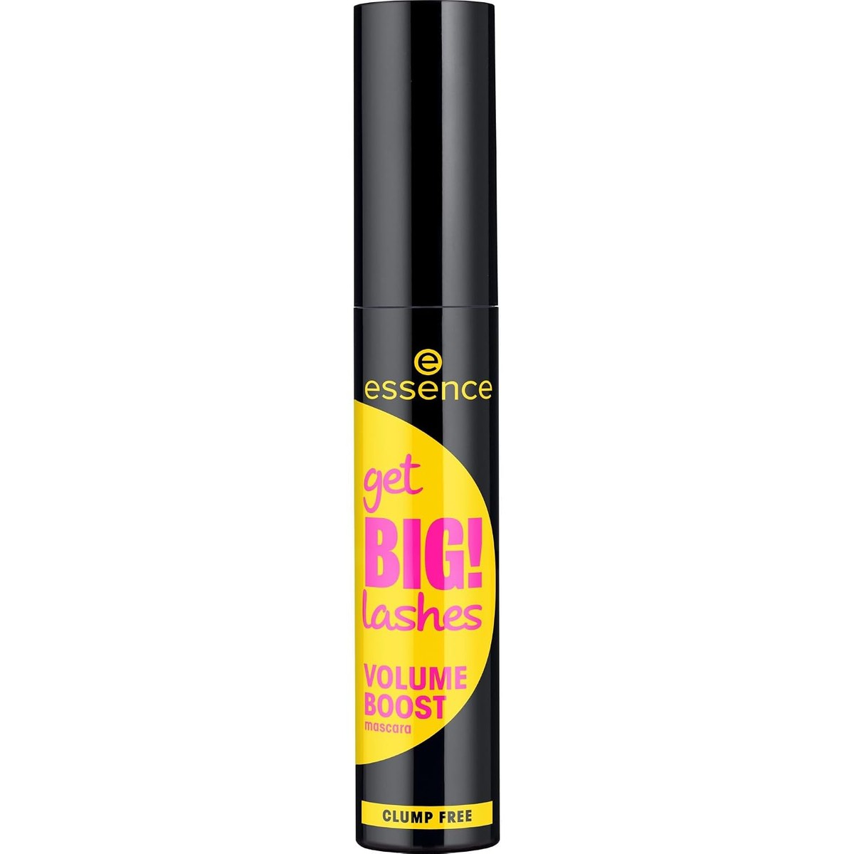 essence get BIG! Lasshes Volume Boost mascara, zwart, volumegevend, zwaaigevend, definiërend, verlengend, veganistisch, zonder microplasticdeeltjes, nanodeeltjes, zonder parfum, 1 stuk (12 ml) – Essence Cosmetics