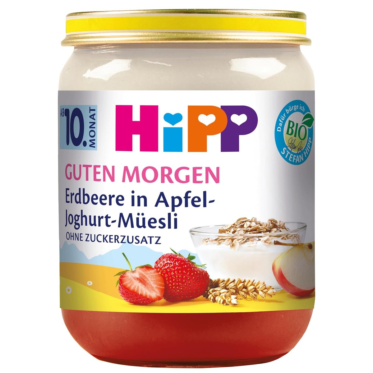 HiPP Guten Morgen aardbeien appelyoghurt-muesli 6 x 160 g – HiPP