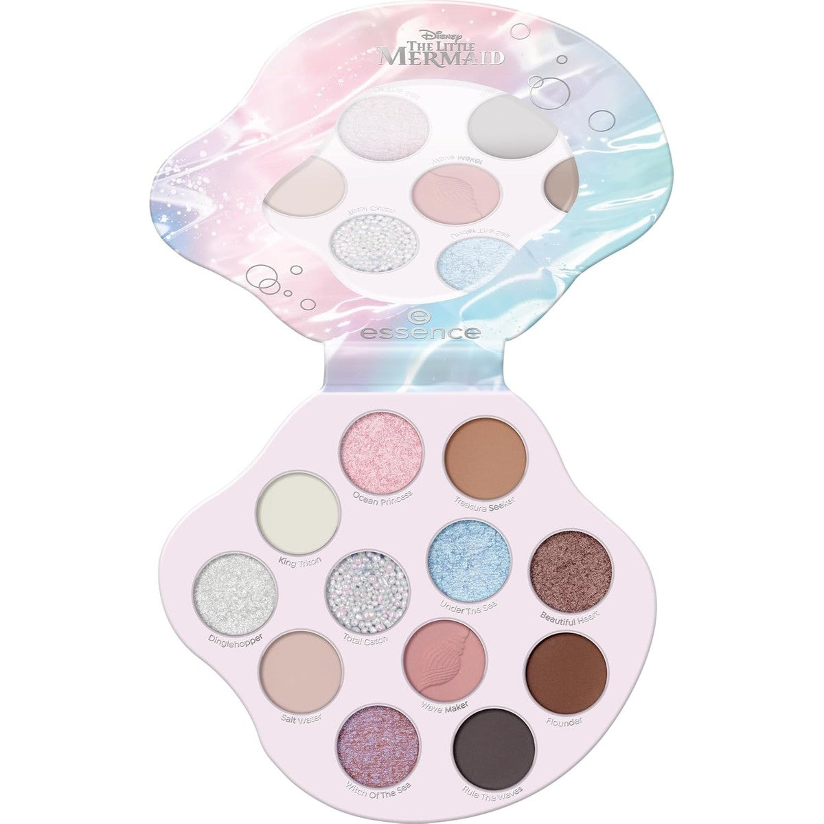 essence Disney THE LITTLE MERMAID oogschaduw palet oogschaduw nr. 02 8,8 g | Sterk gepigmenteerd, direct resultaat, langdurig, glinsterende highlight-effecten – Essence Cosmetics