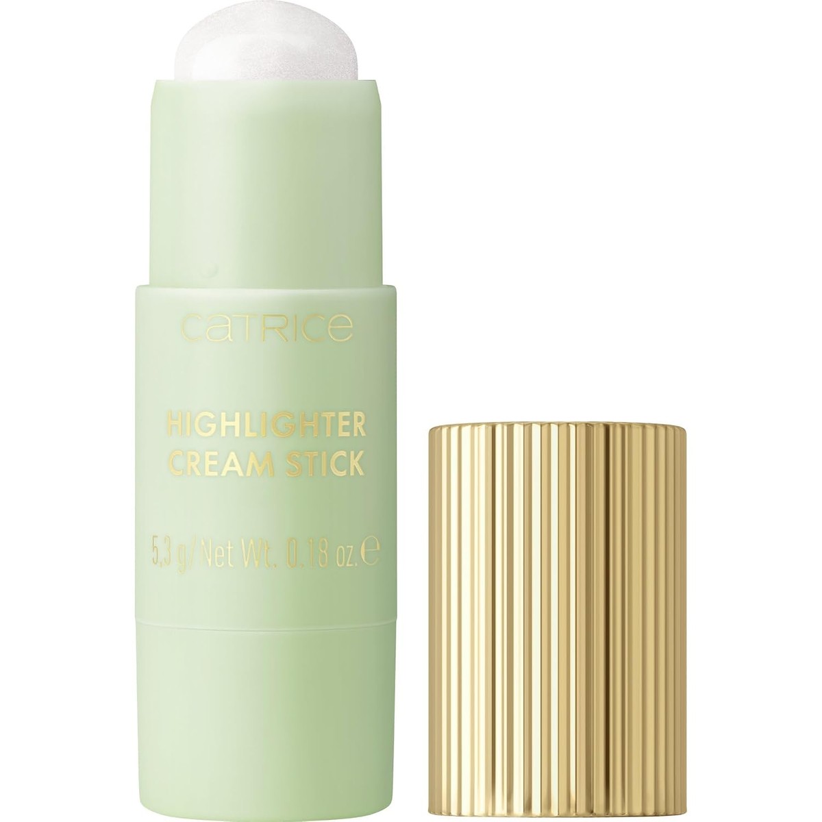 Catrice PISTACHIO CREAM DELIGHT Highlighter Cream Stick, nr. C01, goud, lichtmakend, direct resultaat, zachttekenend, veganistisch, olievrij, zonder parabenen, zonder microplastic deeltjes, per stuk – Catrice Cosmetics