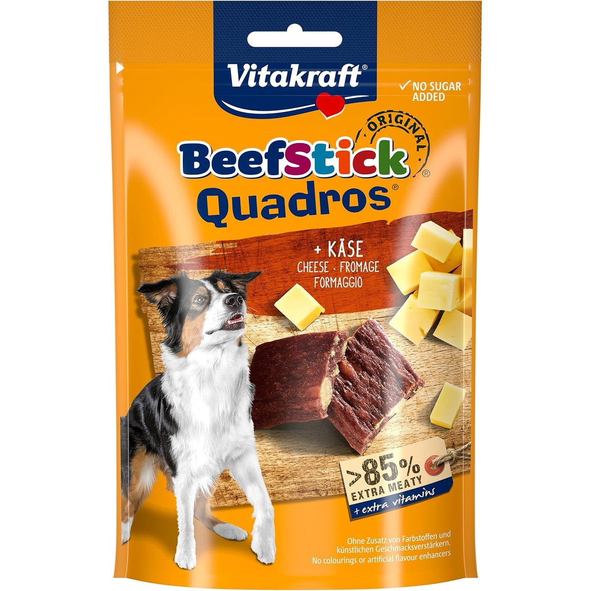 Vitakraft, hondensnack, vleessnacks, beef stick, 70 g, Kaas – Vitakraft