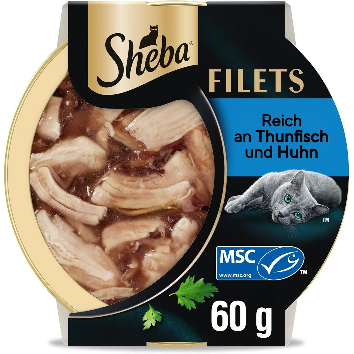 Sheba Filets natvoer kattenvoer kip en tonijn 16 x 60 g