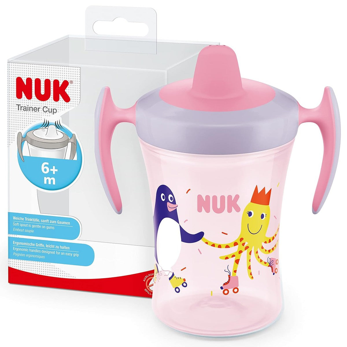 NUK Trainer Cup roze pinguïn 230 ml – NUK