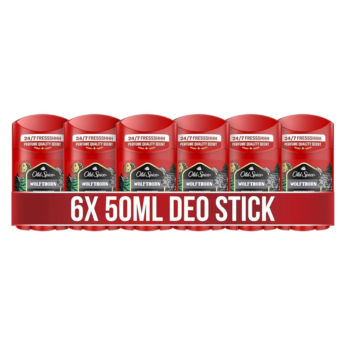 Old Spice Wolfthorn Deostick voor mannen 6 x 50 ml – Old Spice