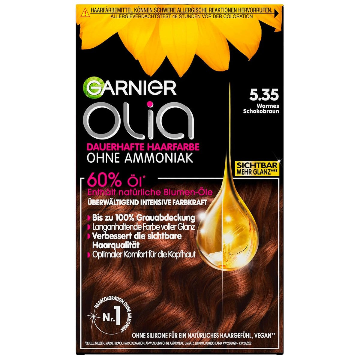 Garnier Olia 5.35 warm chocoladebruin 3 x 1 stuk – Garnier