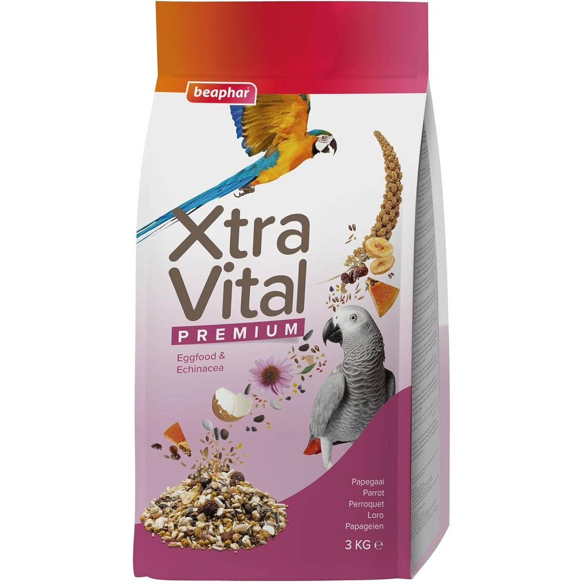 BEAPHAR - XtraVital Papegaaien - All-in-One Premium papegaaienvoeding - 3 kg – beaphar