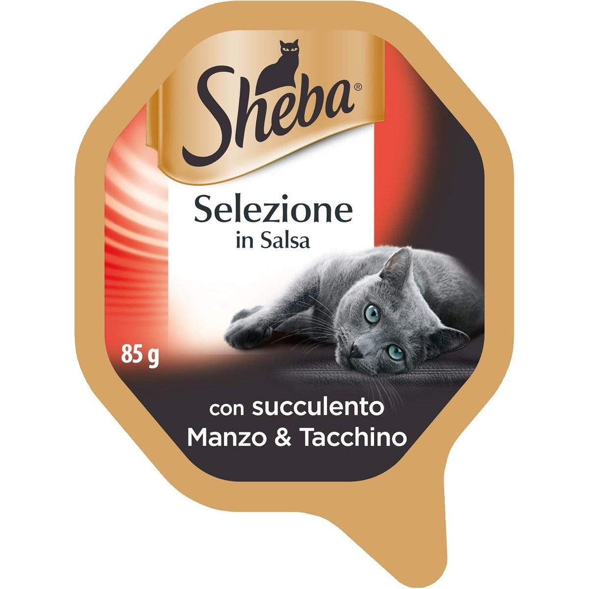 Sheba Selectie in Saus natvoer kattenvoer rundvlees & kalkoen 22 x 85 g