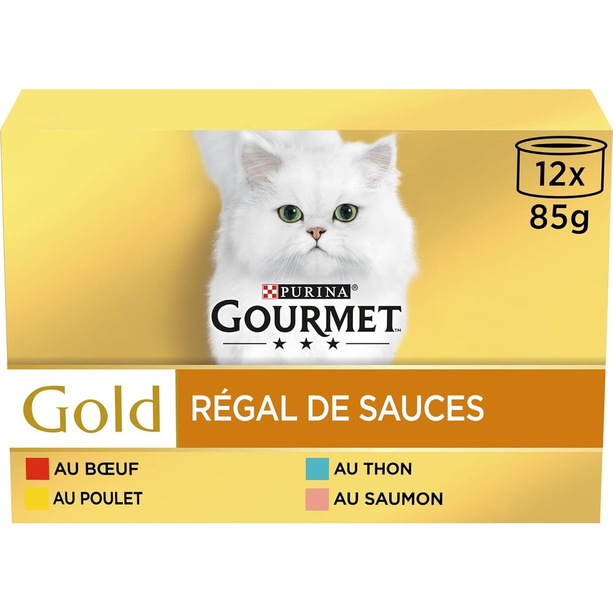 Gourmet natvoer kattenvoer saus div. smaken 12 x 85 g